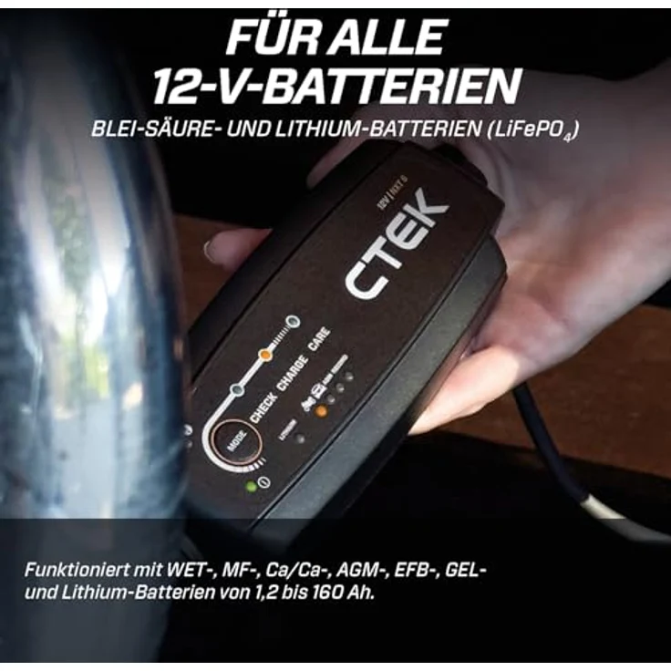 CTEK NXT 5, Automatikladegerät 12V für Blei-Säure- und Lithium-Batterien, 5A, Rekonditionierungsmodus, vollautomatisch – Bild 6