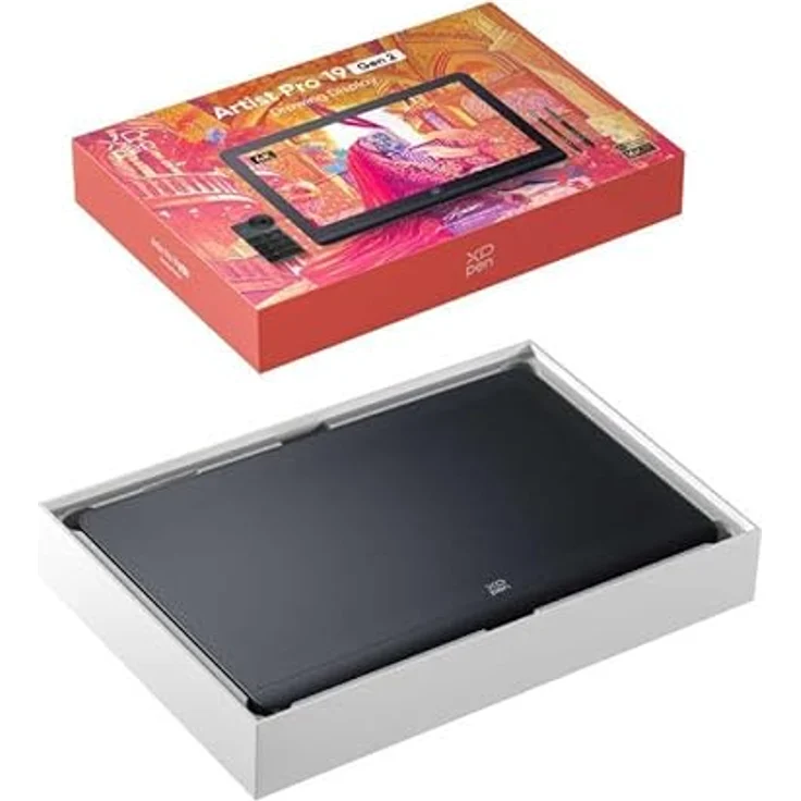 XP-PEN Artist Pro 19 (Gen.2) Grafiktablett 18,4" 4K-Display, Calman-verifiziert, 2 Stifte, doppelte Geschmeidigkeit – Bild 7