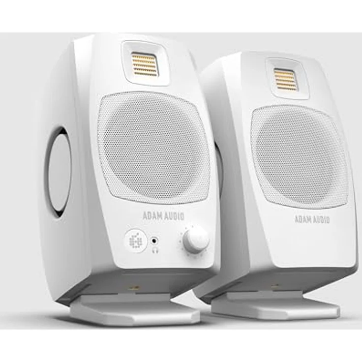 ADAM Audio D3V, Aktives Desktop-Monitorsystem mit USB-C-Anschluss, 3,5“-Alu-Woofer, 80 Watt, Paar, weiß – Bild 2