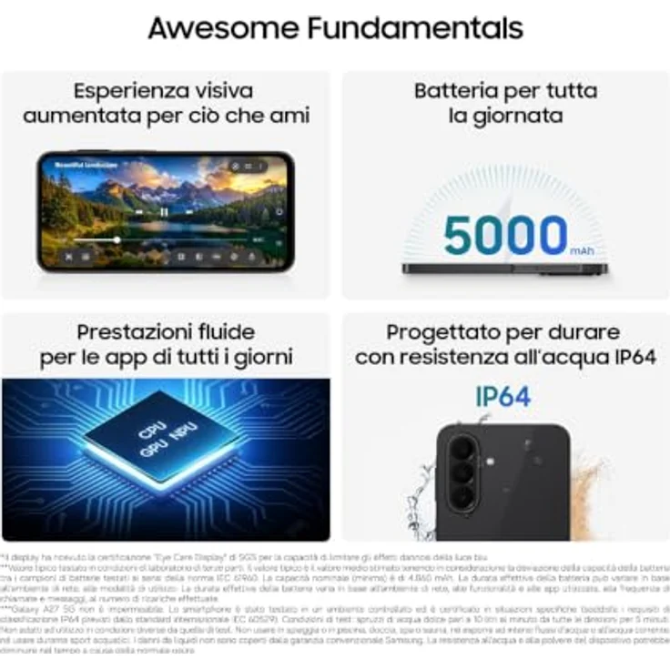 Samsung Galaxy A27, 256 GB 5G Smartphone, 6.7 Zoll FHD+ Display, 50 MP Dreifach Kamera, Dual Sim, Schwarz – Bild 2