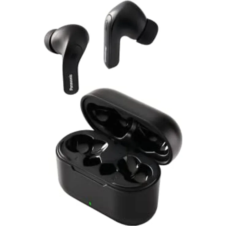 Panasonic RZ-B310WDE-K Kabellose Ohrhörer mit Noise Cancelling, 5.3 Bluetooth, bequemer In-Ear-Kopfhörer, Kopfhörer mit eingebautem Mikrofon, XBS, bis zu 16 Stunden Wiedergabe mit Ladebox, Schwarz