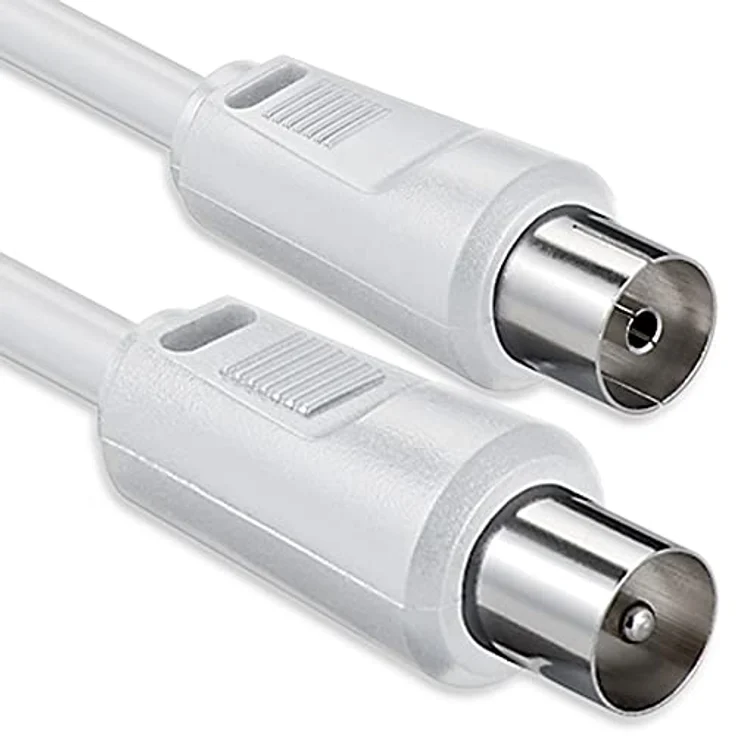 1 aTTack Koaxial Anschluss Kabel Antennenkabel Sat Kabel Anschlusskabel F-Stecker Koaxialstecker auf Koaxialkupplung doppelt geschirmt/Dreifach geschirmt/4 fach geschirmt/75 dB/85 dB/100 dB/110 dB/120 dB/125 dB Koax weiß St-Ku 75db 1,5 Meter – Bild 2