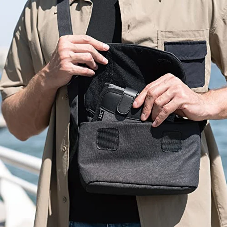 JJC Filtertasche mit 3 Fächern für Filter bis Ø 82mm, Neopren Tragetasche für UV- und Polfilter, inkl. Mikrofaser-Reinigungstuch – Bild 2