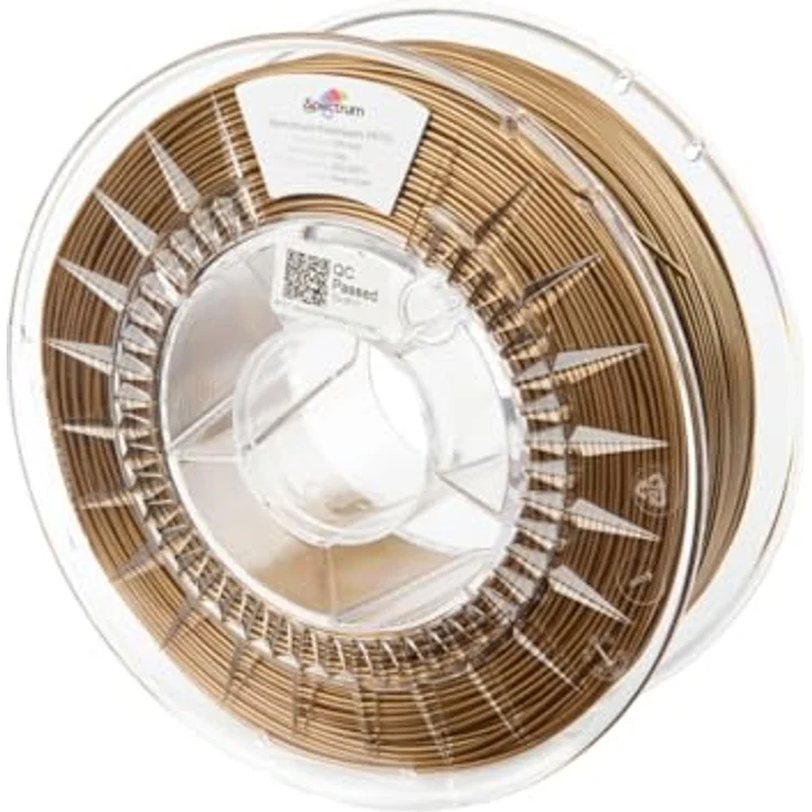 Spectrum Filaments Premium PETG Filament, 1kg, 1,75mm, Pearl Gold, Made in EU, Drucktemperatur 230-255 °C, Bauplattentemperatur 60-80 °C – Bild 1