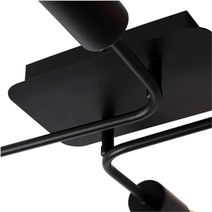 LUCIDE LESTER Deckenleuchte - 4xE27 - Schwarz, Dimmbar, Metallgehäuse, 2 Jahre Garantie – Bild 5