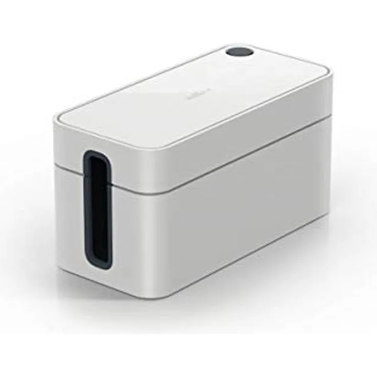 Durable 503510 Kabelbox Cavoline Box S (für 3-fach Steckdosenleiste, mit Gummifüßen, 246 x 116 x 128 mm (B x H x T)) hellgrau