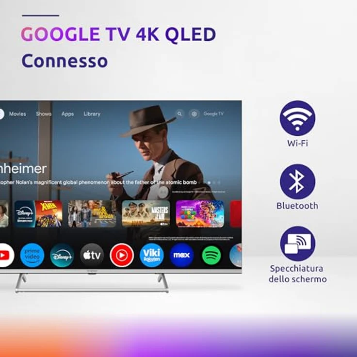 Strong SRT65UG8773C, 65 Zoll QLED 4K Smart-TV mit WLAN, metallic-silber – Bild 3