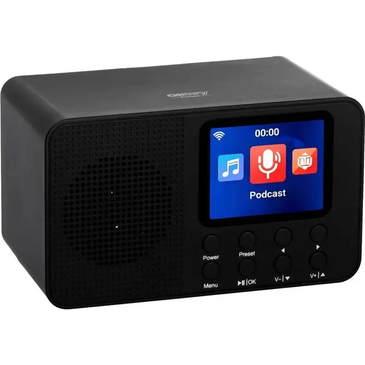 Camry CR 1918, Tragbares Internet-Radio mit Bluetooth und WLAN, transparent, EU Plug 220V