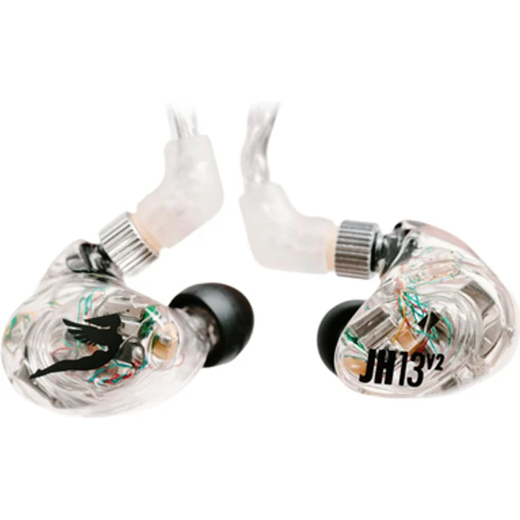 JH Audio Universal JH13v2 Clear, In-Ear-Monitor mit 8 Balanced-Armature-Treibern, 3-Wege Crossover und 10 Hz - 20 kHz Frequenzgang, Transparent