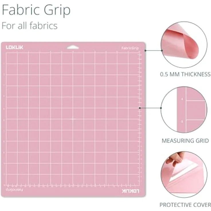 Loklik 3 St. Schneidematte Rosa, selbst regenerierende Schneidefläche, kompatibel mit Cricut- und Silhouette-Plottern – Bild 3