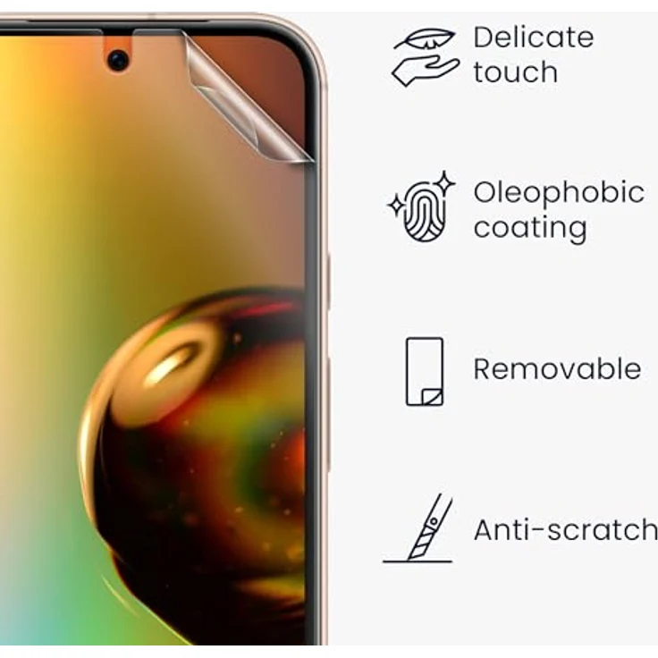 kwmobile Displayschutzfolie für Google Pixel 8a, 3er Set in transparent - kratzfest und ultraklar – Bild 2
