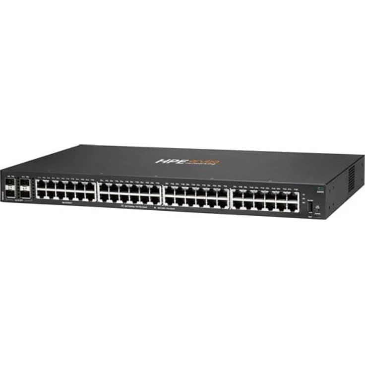 Hewlett Packard Enterprise HPE Aruba Networking CX 6000, 48-port Gigabit Switch mit 4x SFP Uplink, rack- und wandmontierbar