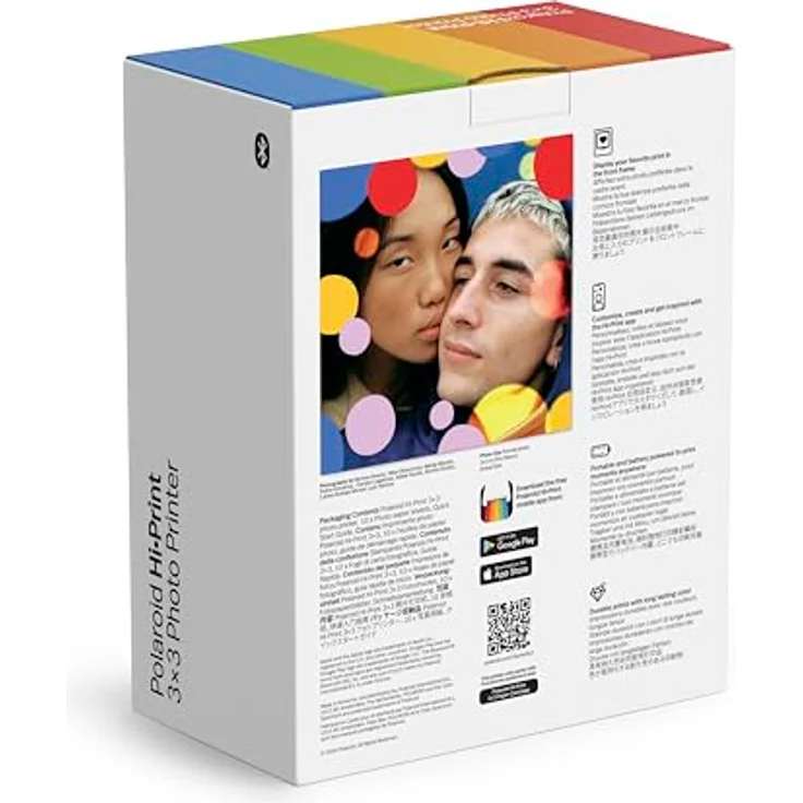 Polaroid Hi-Print 9196, Fotodrucker mit Bluetooth-Verbindung, 3x3 Zoll, 10 Fotoblätter im Lieferumfang enthalten, tragbar – Bild 4