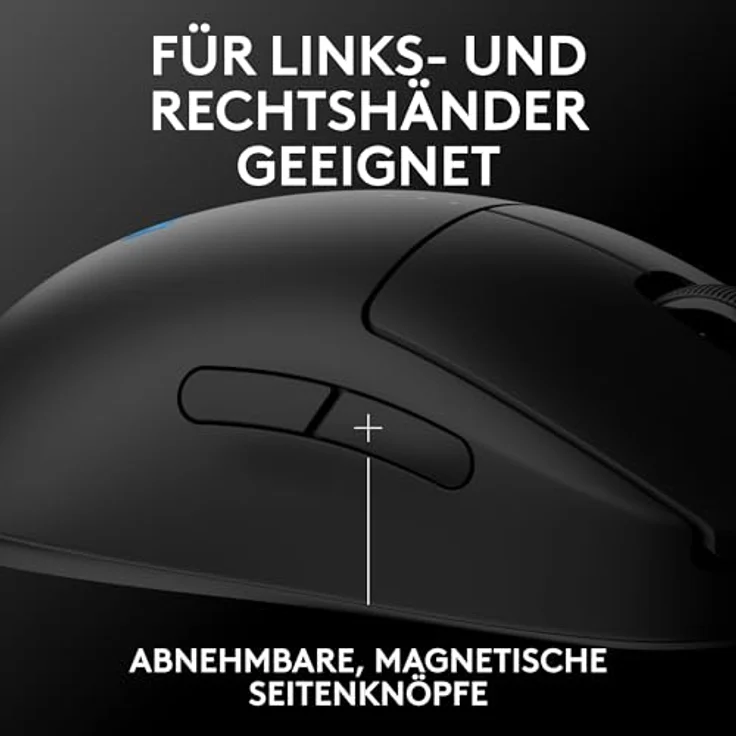 LOGITECH PRO 2 LIGHTSPEED, kabellose Gaming-Maus für Rechts- und Linkshänder mit HERO 2 Sensor, 32K DPI, RGB-Beleuchtung, Schwarz – Bild 3