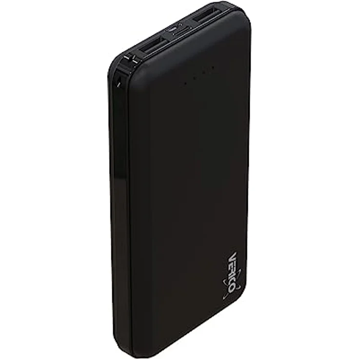 Verico Power Bank Power Guard XL, 10.000 mAh, externer Akku, externes Ladegerät, Output 2 x USB-A, Input 1 x Micro-USB, 1 x USB-C, Lithium Polymer, schwarz – Bild 2