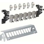 Hager Netzwerk-Patchpanel CAT 6a, 12 Steckplätze teilbestückt, für DIN-Hutschienen und Tragschienen