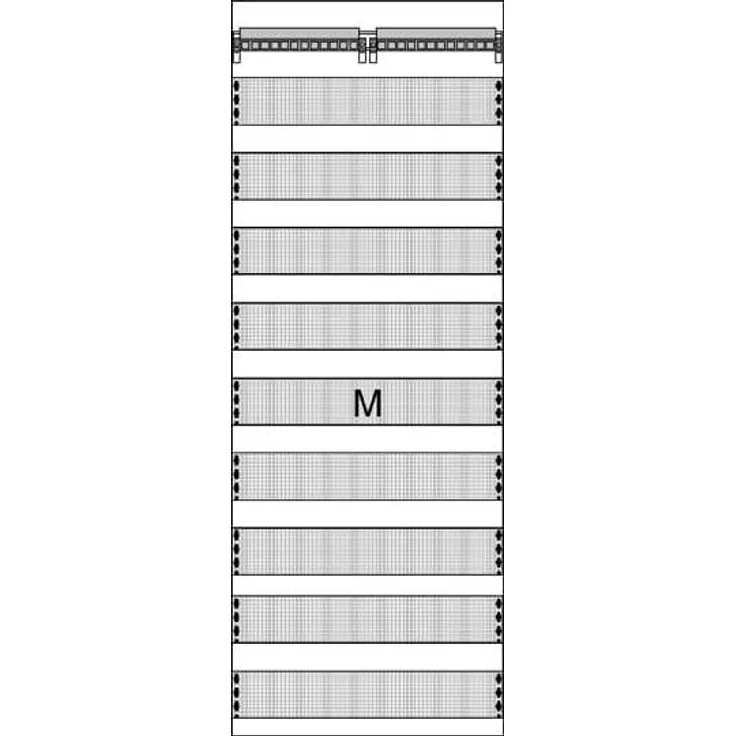 Striebel&John Mediafeld FM29P, PC-Gehäuse für ComfortLine Schränke, unbestückt mit drehbarer 3-fach Steckdose, Höhe 1350 mm, Breite 500 mm, Tiefe 160 mm
