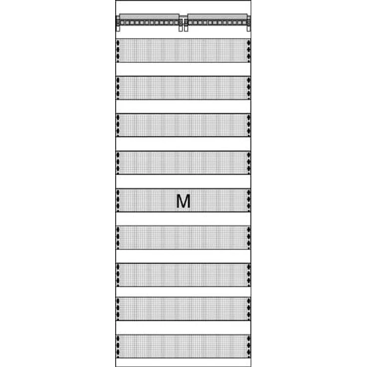 Striebel&John Mediafeld FM29P, PC-Gehäuse für ComfortLine Schränke, unbestückt mit drehbarer 3-fach Steckdose, Höhe 1350 mm, Breite 500 mm, Tiefe 160 mm