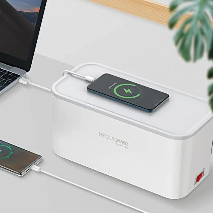 RealPower PowerBox 522 5-fach Steckdosenwürfel mit 2 x USB und 2 x USB-C Ladeports – Bild 5