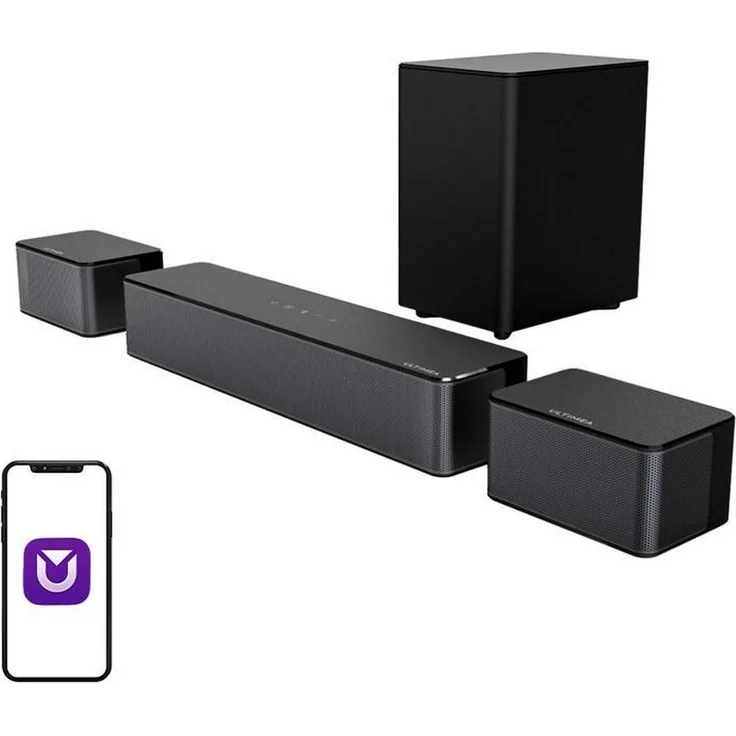 Ultimea Poseidon D50, 5.1 Soundbar mit 320 Watt Leistung, Bluetooth 5.3 und App-Steuerung