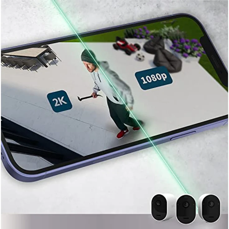 Arlo Pro 5 WLAN Überwachungskamera aussen, 2K UHD, 2er Set Weiß, Verbesserte Farbnachtsicht, 160° Blickwinkel, 2-Wege Audio, mit 30-tägigem Secure Plan Testzeitraum – Bild 4