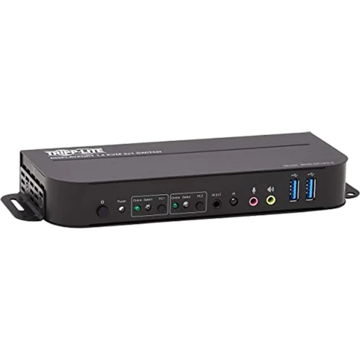 TrippLite by Eaton 2-Port DisplayPort/USB KVM-Switch - 4K 60 Hz, HDR, HDCP 2.2, IR, DP 1.4, USB-Freigabe, USB 3.0 Kabel (B005-DPUA2-K) – Bild 1