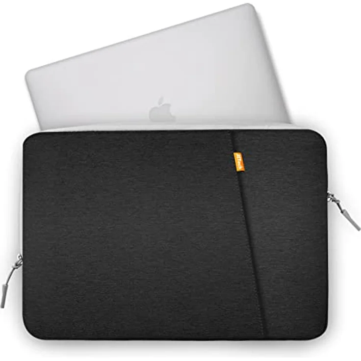 JETech Laptoptasche Hülle für 13,3 Zoll MacBook Air/Pro, 14 Zoll MacBook Pro 2021 M1, 13-13,6 Zoll Notebook, Wasserdicht Laptophülle Stoßfest Laptop Sleeve mit Zubehörtasche (Schwarz) – Bild 2