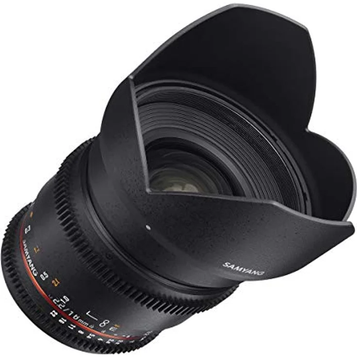 Samyang 16-2,2 Objektiv Video DSLR II Canon EF manueller Fokus Videoobjektiv 0,8 Zahnkranz Gear, Weitwinkelobjektiv schwarz – Bild 5