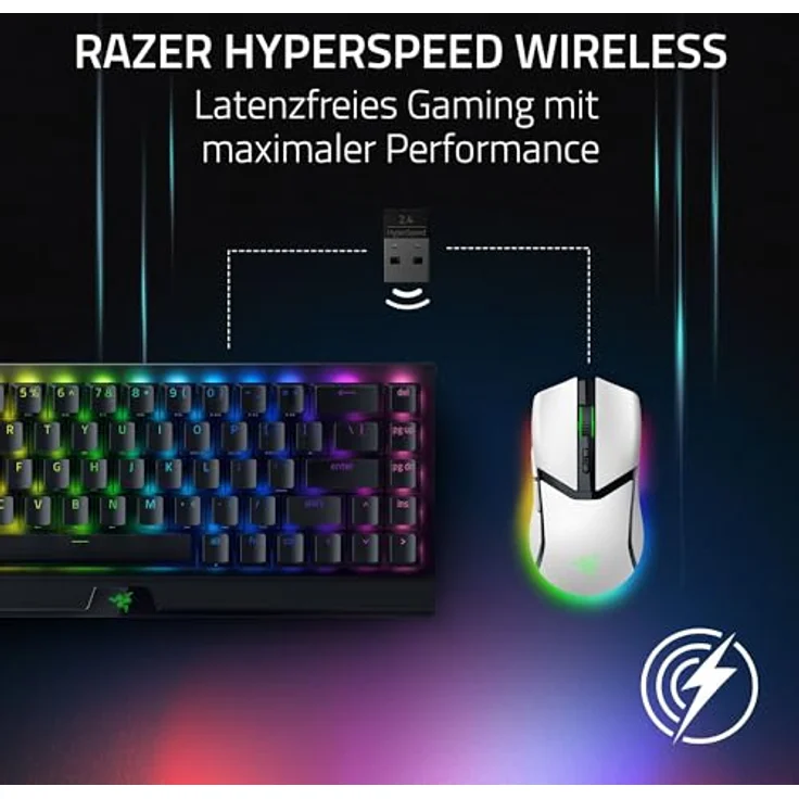 Razer Cobra Pro - kabellose Gaming-Maus mit RGB - Optischer Focus Pro Sensor mit 30K DPI (10 Anpassbare Tasten, HyperSpeed Wireless Polling 8K Hz, Bluetooth, Chroma-Beleuchtung mit 11 Zonen) Weiß – Bild 5