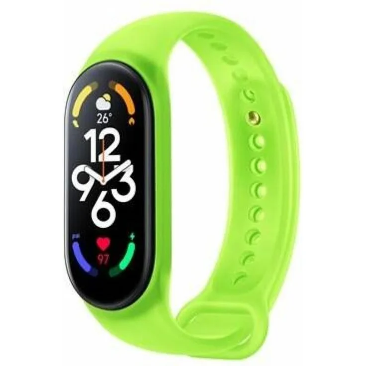 XIAOMI Ersatzarmband für Xiaomi Smart Band 7, verstellbar von 160 mm bis 224 mm, stylisch in Hellgrün, TPU-Material mit Aluminiumlegierungverschluss