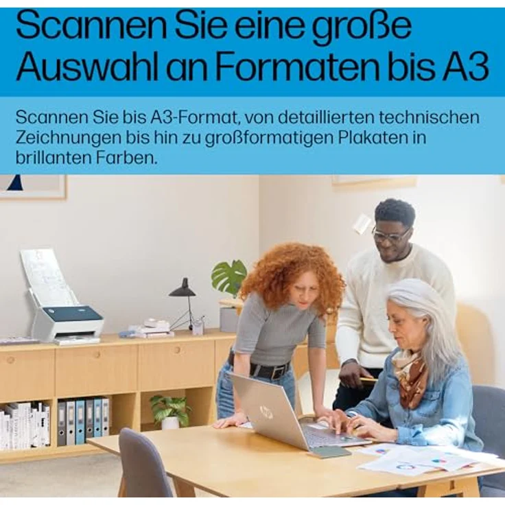HP ScanJet Enterprise Flow 9000 s1, A3 Dokumentenscanner mit ADF, 1200 DPI, 80 ppm, USB 3.2 – Bild 7