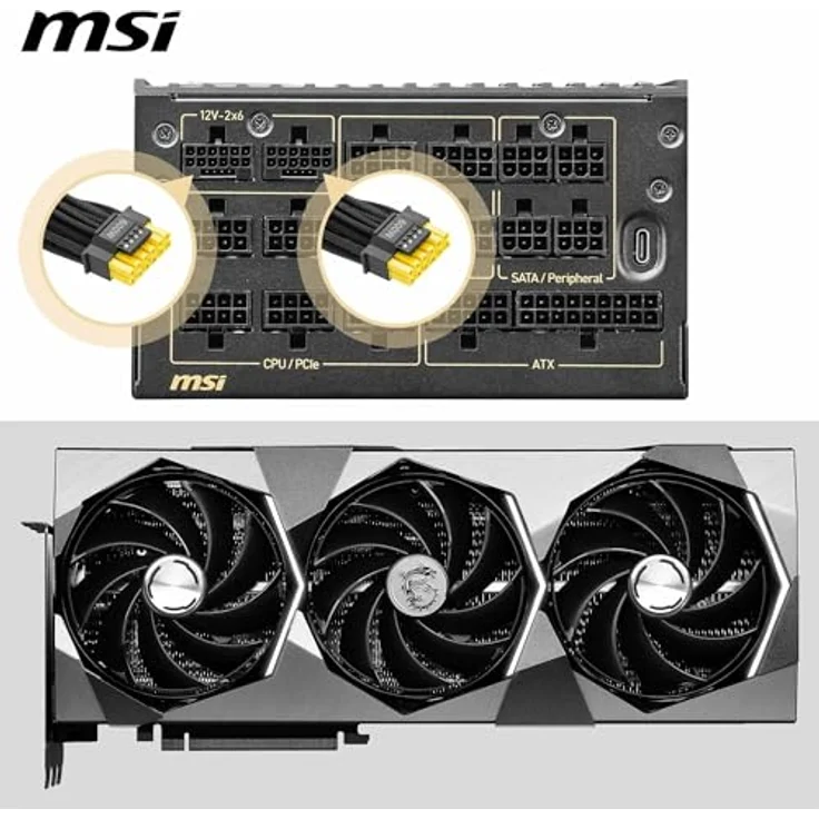 MSI MEG Ai1600T, 1600 W PC Netzteil mit innovativer Gaming-Technologie, Schwarz – Bild 4