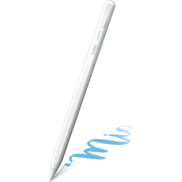 SBS Stylus-Stift für iPad, 12 Stunden Batterielaufzeit, Handballenabweisung, magnetisch, Weiss – Bild 1