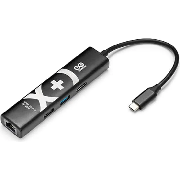 Arduino USB-C Hub (8 in 1) [TPX00241], 4K HDMI, Ethernet, USB-A & USB-C Ports, SD/TF-Kartenleser, 65W Power Pass-Through