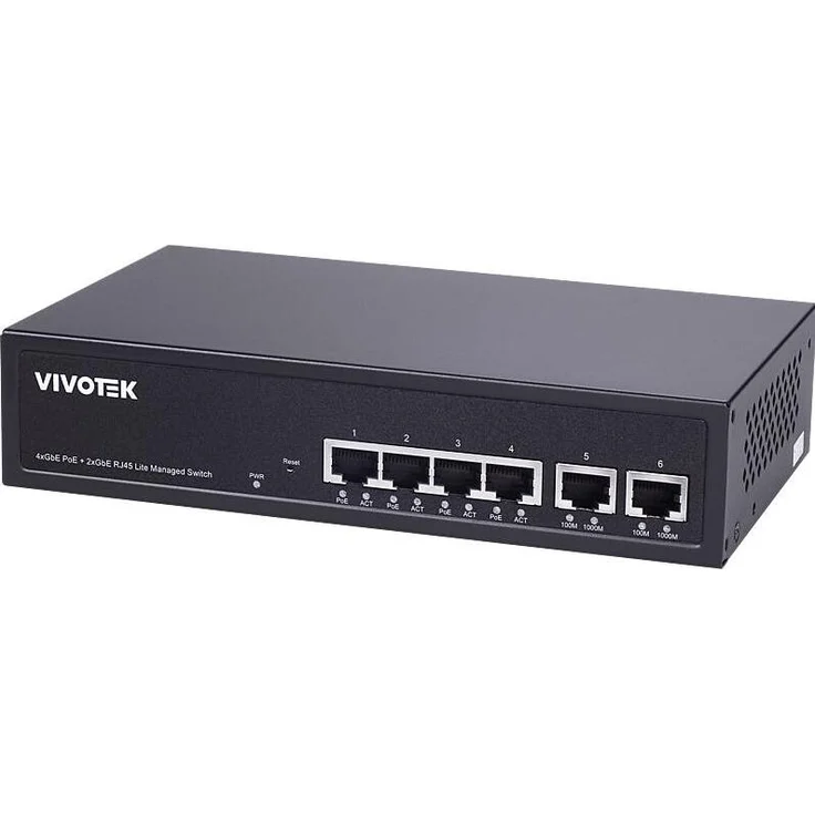 Vivotek AW-GEL-065A-060 PoE Switch, 4-Port GE RJ45(PoE) + 1-Port GbE, VLAN-Modus, Netzwerk Switch
