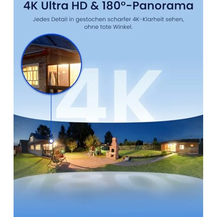 Reolink Elite Floodlight WiFi, 4K Wi-Fi 6 Überwachungskamera mit 3000 Lumen Flutlicht, dimmbar (3000K-6000K), 180° Panorama-Ansicht, KI-Erkennung, wetterfest IP66 – Bild 2