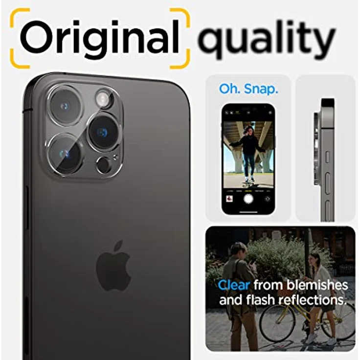 Spigen Apple iPhone 14 Pro Max Kamera Lens Glass Protector Glas.tR Optik (2 Stück) Crystal Clear - AGL05228 – Bild 5
