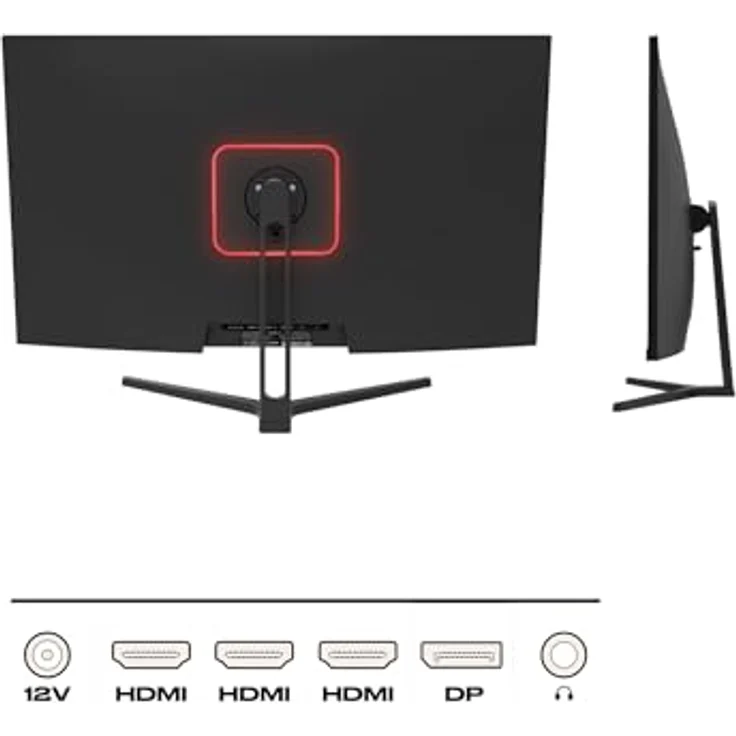 JapanNext JN-V315UHDR Monitor 31,5 Zoll VA 4K UHD (3840x2160) | HDR-Technologie | Neigungsverstellung | Integrierte Lautsprecher | G-Sync/FreeSync | VESA-kompatibel | 2 Jahre Garantie – Bild 2