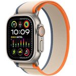 Apple Watch Ultra 2 GPS + Cellular, 49 mm Titangehäuse, Trail Loop Orange/Beige – S/M