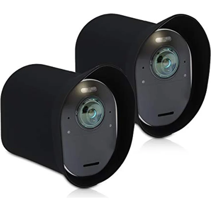 kwmobile 2X Schutzhülle für Arlo Ultra/Pro 3/Pro 4, Silikonkamera-Hülle mit Sonnenschutz, schwarz – Bild 1