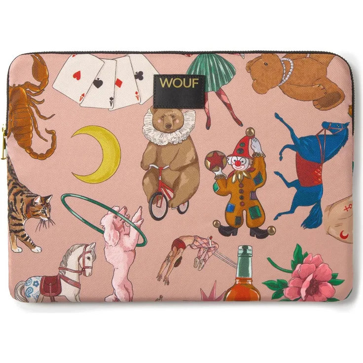 Wouf Daily Laptophülle 32.5 cm (14.17"), Mehrfarbige Notebooktasche aus hochwertigem Polyester mit Reißverschluss
