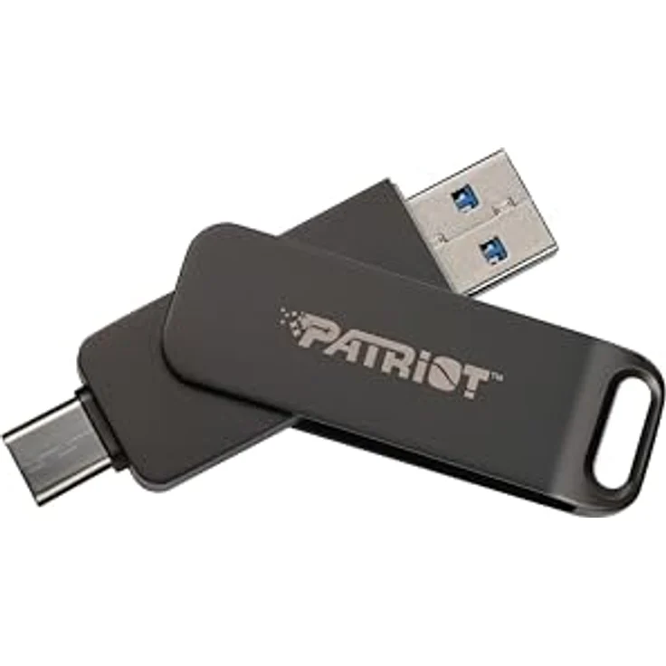Patriot Memory Patriot Rage R550 32GB USB 3.2 Gen 1 Type-A+C Flash Drive - Keychain Design - Dual-Schnittstelle - PE32GR550DSAD – Bild 4