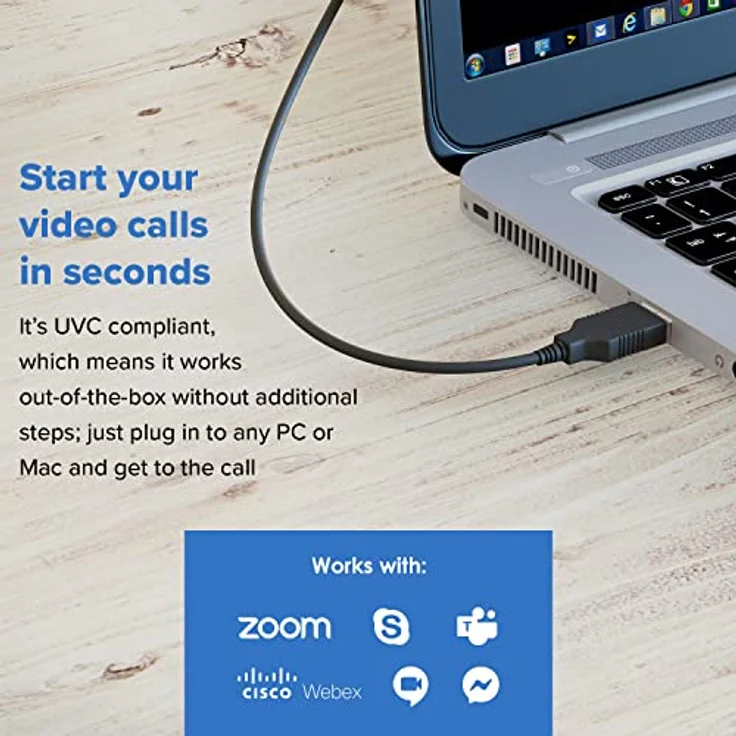 CREATIVE Live! Cam Sync V3 2K-QHD-USB-Webcam mit 4-fachem Digitalzoom und Mikrofonen, 1080p HD, bis zu 95° Sichtfeld, Objektivabdeckung, für PC Mac – Bild 4