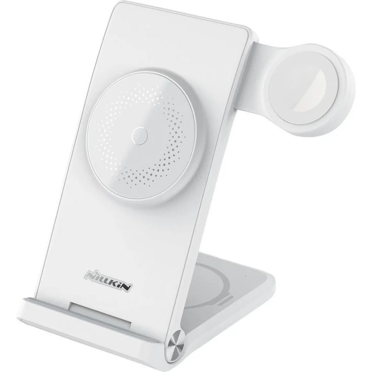 Nillkin PowerTrio 3in1 kabelloses Ladegerät MagSafe für Apple Watch, 7.5W für Handys, 5W für Smartwatches, weiß
