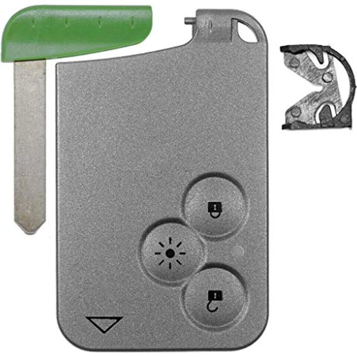 mt-key Auto Schlüssel Karte 3 Tasten für Renault Laguna II, Espace IV, Vel Satis, inkl. VARTA CR1620 Knopfzelle, Notschlüssel Rohling und Mikrotaste – Bild 4