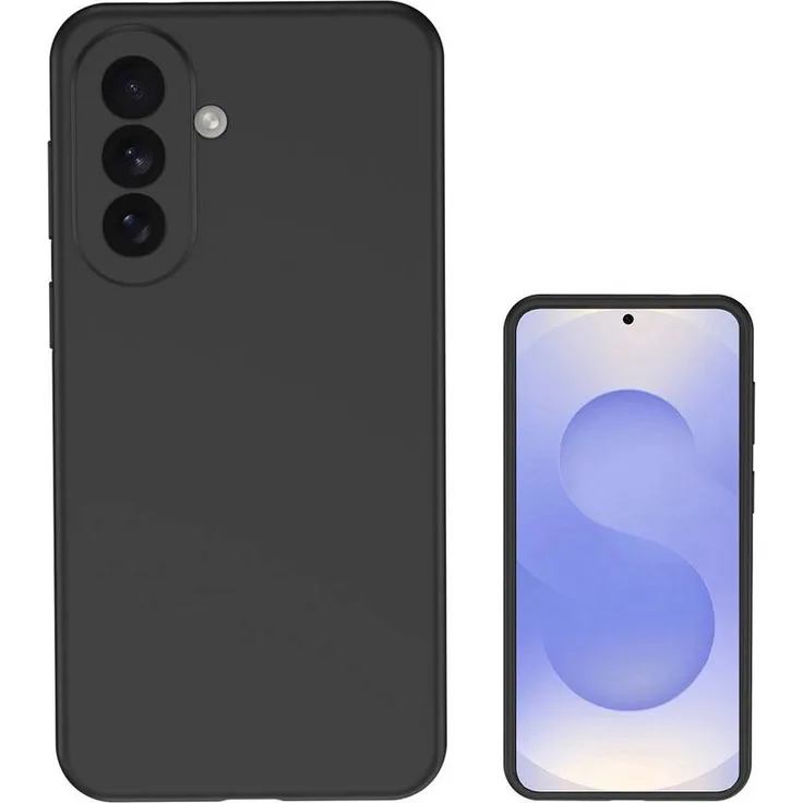 4Smarts Backcover Samsung Galaxy A37, Silikonhülle in Schwarz, pflegeleicht mit erhöhten Kanten für optimalen Displayschutz