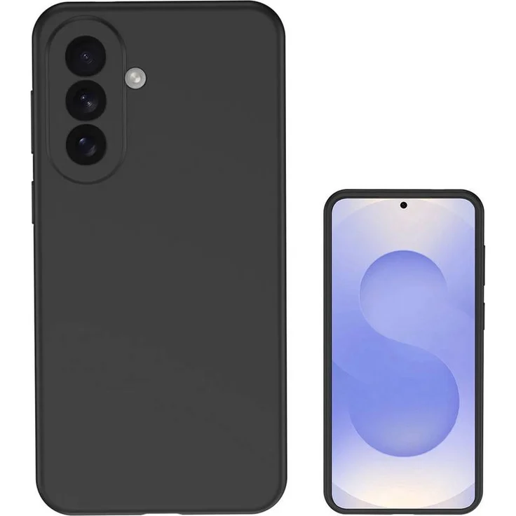 4Smarts Backcover Samsung Galaxy A37, Silikonhülle in Schwarz, pflegeleicht mit erhöhten Kanten für optimalen Displayschutz