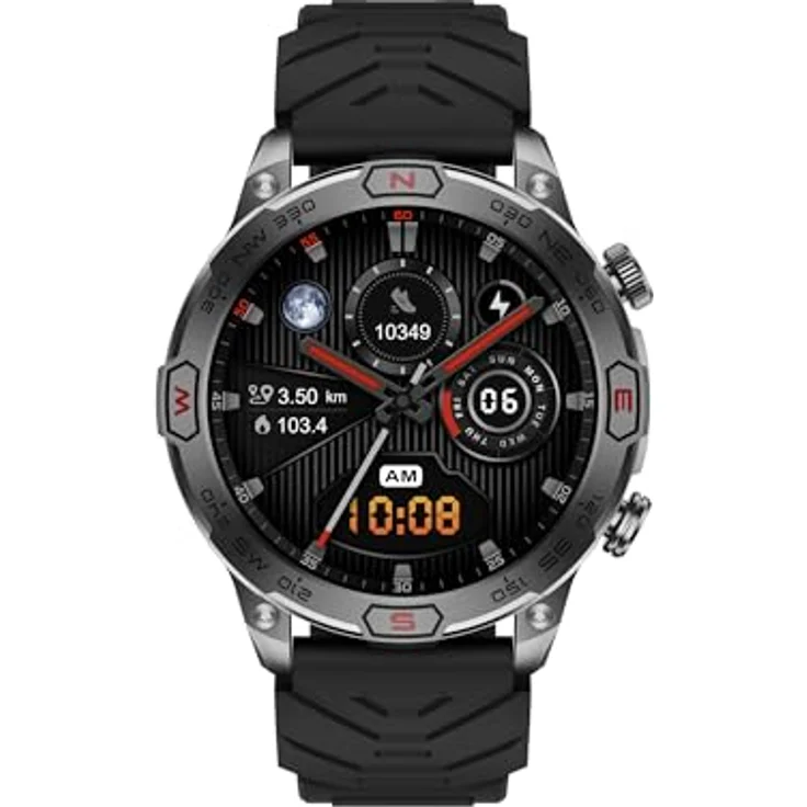 VALDUS VD36 PRO (2025) Black, Smartwatch mit Telefoniefunktion, AMOLED Display, Unzerstörbarer Dauerläufer – Bild 1