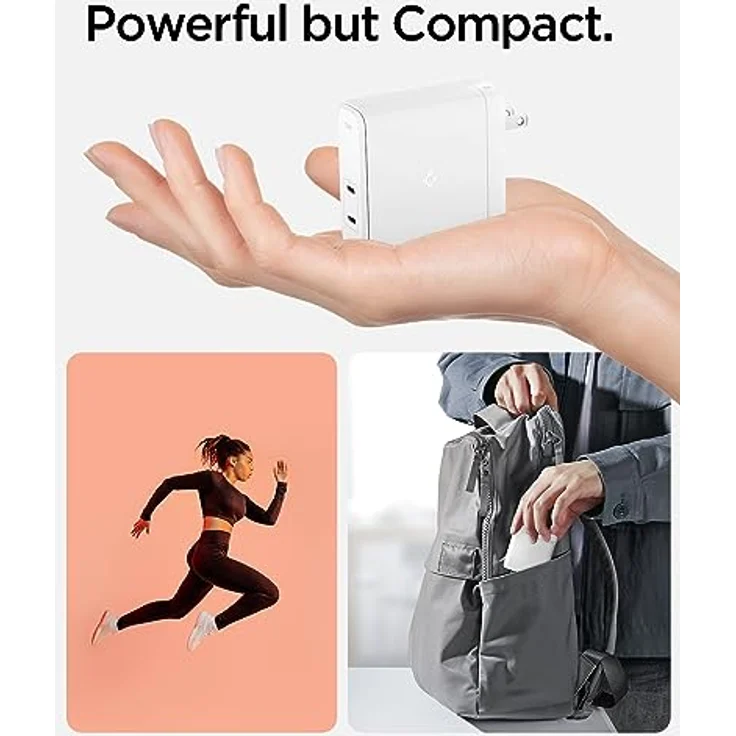 Spigen GaN III 1402, 140W Dual USB-C Wandladegerät für MacBook Pro 16/14/13, iPad, iPhone 15/14/13, Fast Charging, 2 Ports, Universelle Kompatibilität, Sicherheitsstandard – Bild 5