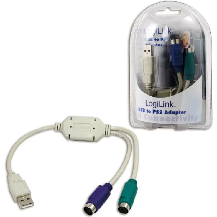Logilink - Tastatur- / Maus-Adapter - USB Typ A, 4-polig (M) - PS/2, 6-polig (W) (AU0004A) – Bild 4